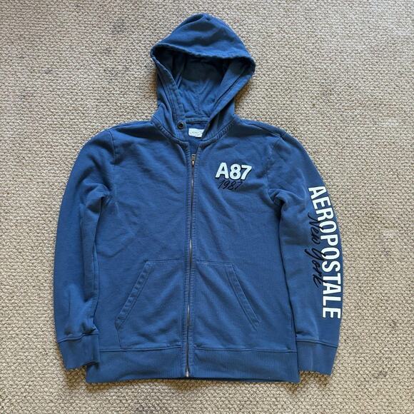 Aeropostale 87 zip up hoodie medium - Picture 1 of 7